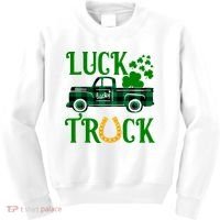 Luck Truck St Patrick's Day Festive Kids Sweatshirt thumb 0