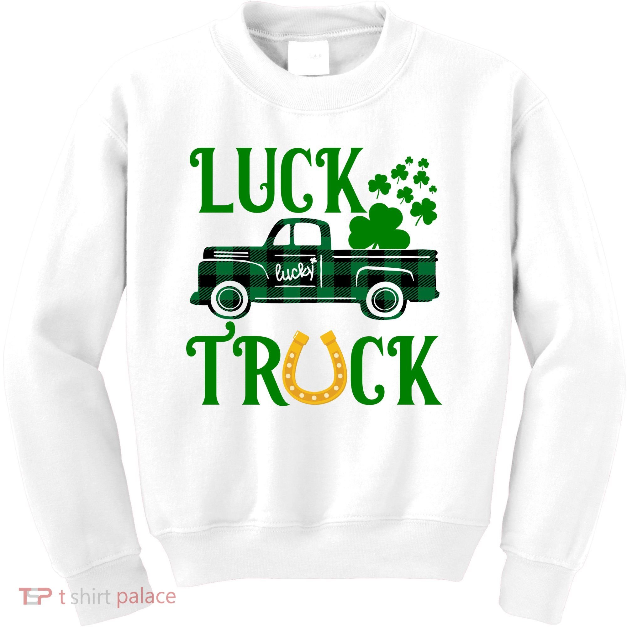Luck Truck St Patrick's Day Festive Kids Sweatshirt
