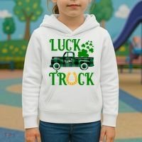 Luck Truck St Patrick's Day Festive Kids Hoodie thumb 3