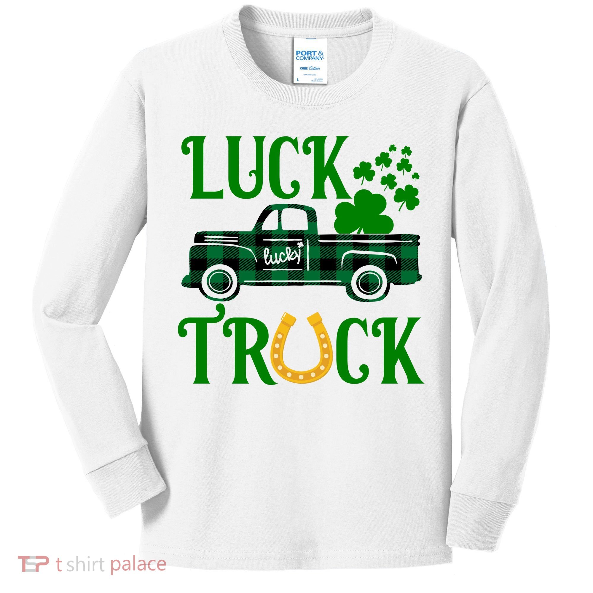 Luck Truck St Patrick's Day Festive Kids Long Sleeve Shirt
