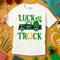 Luck Truck St Patrick's Day Festive Kids T-Shirt thumb 3