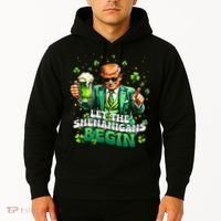 Let The Shenanigans Begin Funny Trump St PatrickS Day Hoodie thumb 2