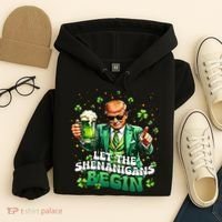 Let The Shenanigans Begin Funny Trump St PatrickS Day Hoodie thumb 4