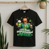 Let The Shenanigans Begin Funny Trump St PatrickS Day T-Shirt thumb 2