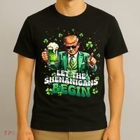 Let The Shenanigans Begin Funny Trump St PatrickS Day T-Shirt thumb 3