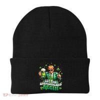 Let The Shenanigans Begin Funny Trump St PatrickS Day Beanie thumb 0