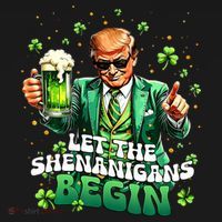 Let The Shenanigans Begin Funny Trump St PatrickS Day Mousepad thumb 1