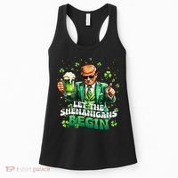 Let The Shenanigans Begin Funny Trump St PatrickS Day Women's Tank Top thumb 0