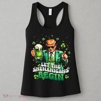 Let The Shenanigans Begin Funny Trump St PatrickS Day Women's Tank Top thumb 3