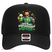 Let The Shenanigans Begin Funny Trump St PatrickS Day Hat thumb 0