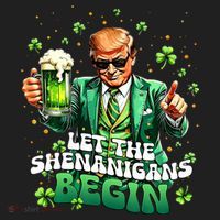 Let The Shenanigans Begin Funny Trump St PatrickS Day Hat thumb 2