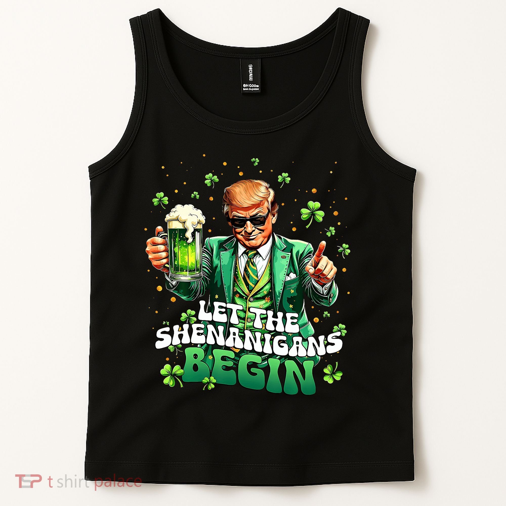 Let The Shenanigans Begin Funny Trump St PatrickS Day Tank Top