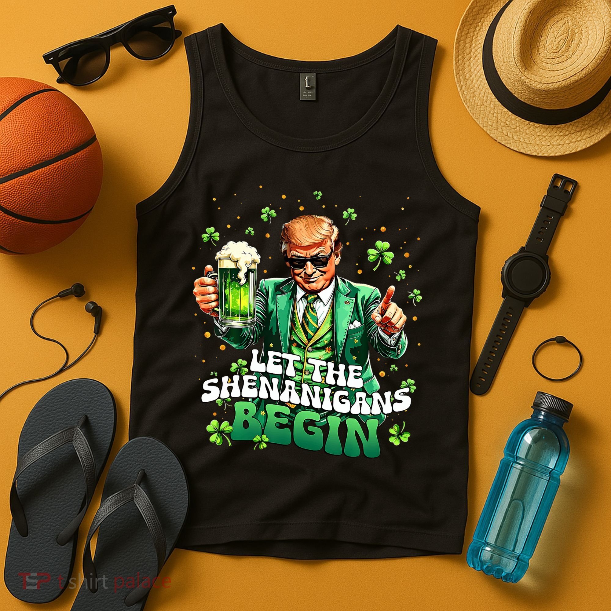 Let The Shenanigans Begin Funny Trump St PatrickS Day Tank Top