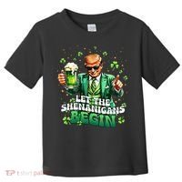Let The Shenanigans Begin Funny Trump St PatrickS Day Toddler T-Shirt thumb 0