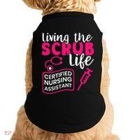 Living The Scrubs Life Certified Nursing Assistant CNA Doggie Tank thumb 0