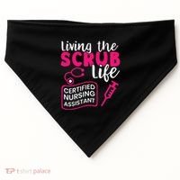 Living The Scrubs Life Certified Nursing Assistant CNA USA-Made Doggie Bandana thumb 0