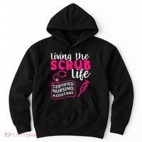 Living The Scrubs Life Certified Nursing Assistant CNA Hoodie thumb 0