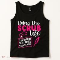 Living The Scrubs Life Certified Nursing Assistant CNA Tank Top thumb 2