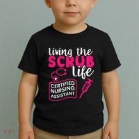 Living The Scrubs Life Certified Nursing Assistant CNA Toddler T-Shirt thumb 2