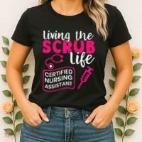 Living The Scrubs Life Certified Nursing Assistant CNA Women's T-Shirt thumb 2