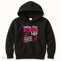 Living The Scrubs Life Certified Nursing Assistant CNA Kids Hoodie thumb 0