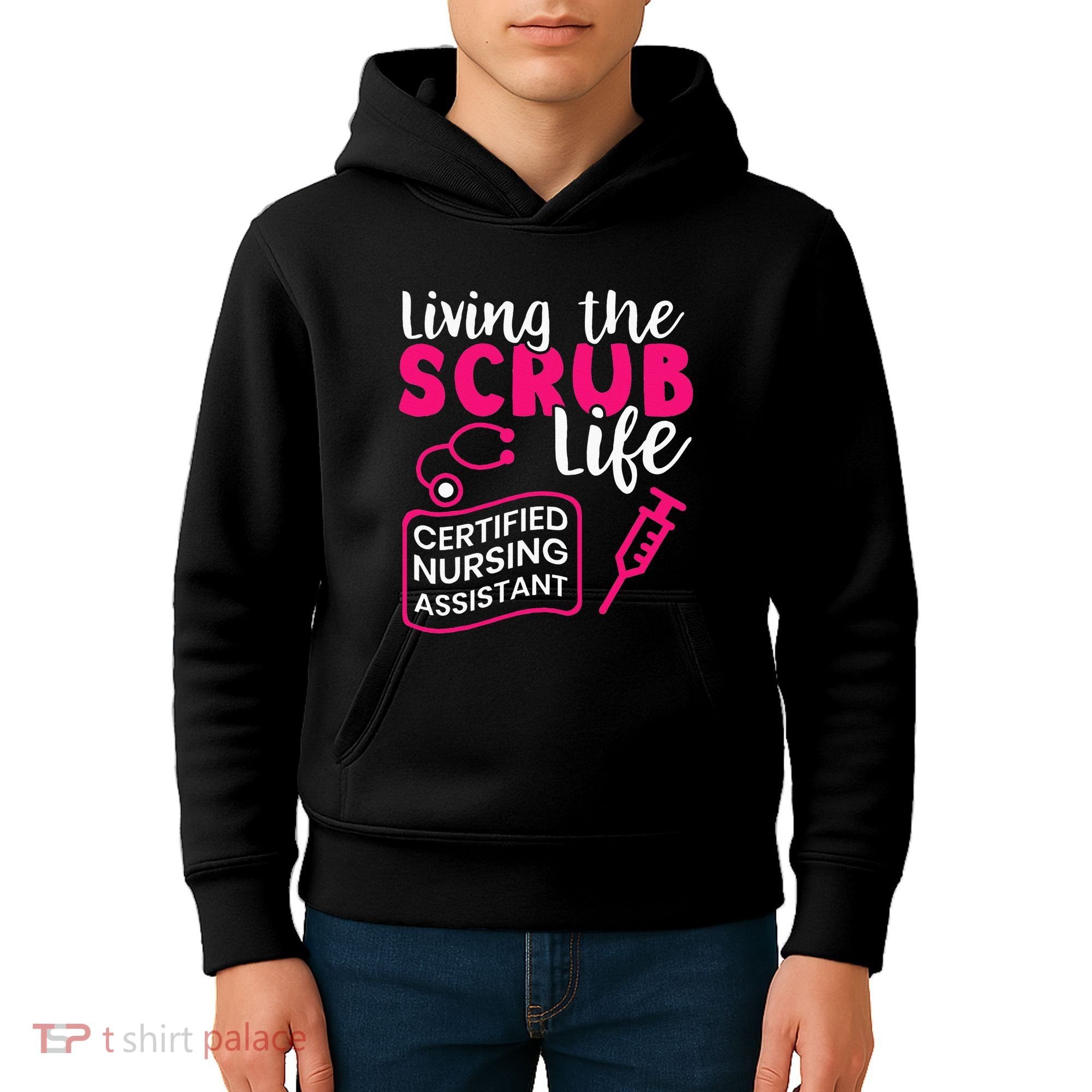 Living The Scrubs Life Certified Nursing Assistant CNA Kids Hoodie