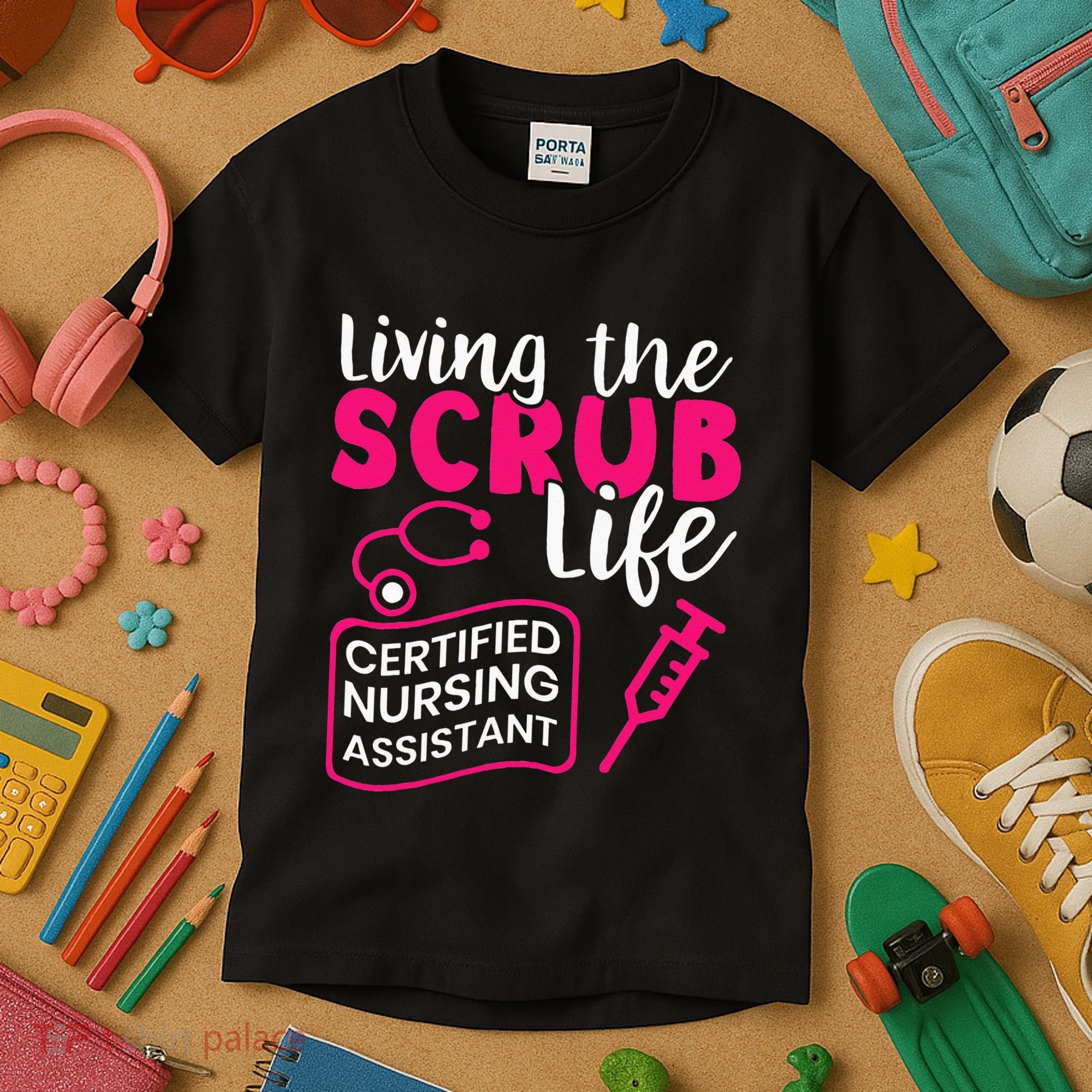 Living The Scrubs Life Certified Nursing Assistant CNA Kids T-Shirt
