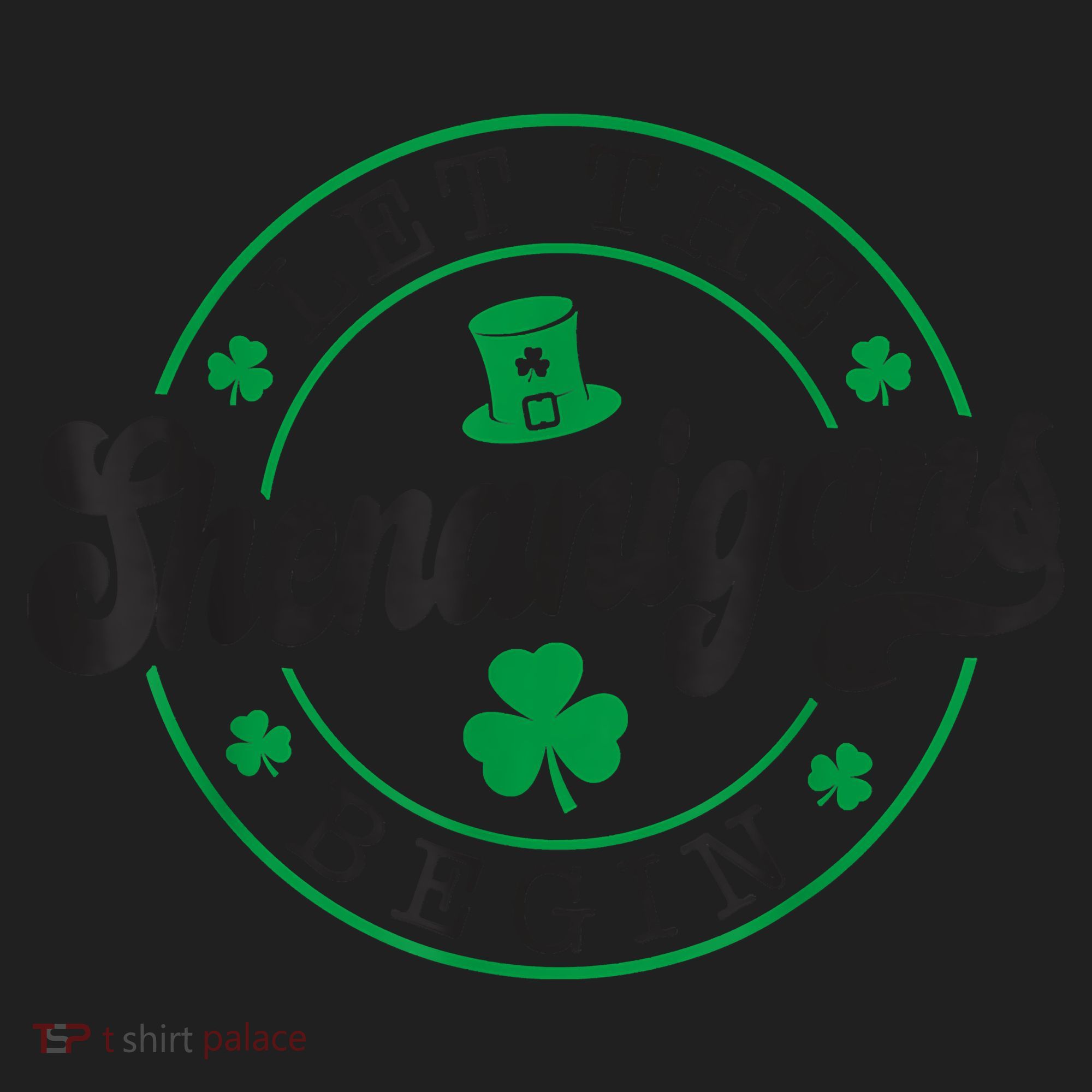 Let The Shenanigans Begin St. Patrick's Day Shamrock Circle Women's Sweatshirt