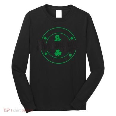 Let The Shenanigans Begin St. Patrick's Day Shamrock Circle Long Sleeve Shirt