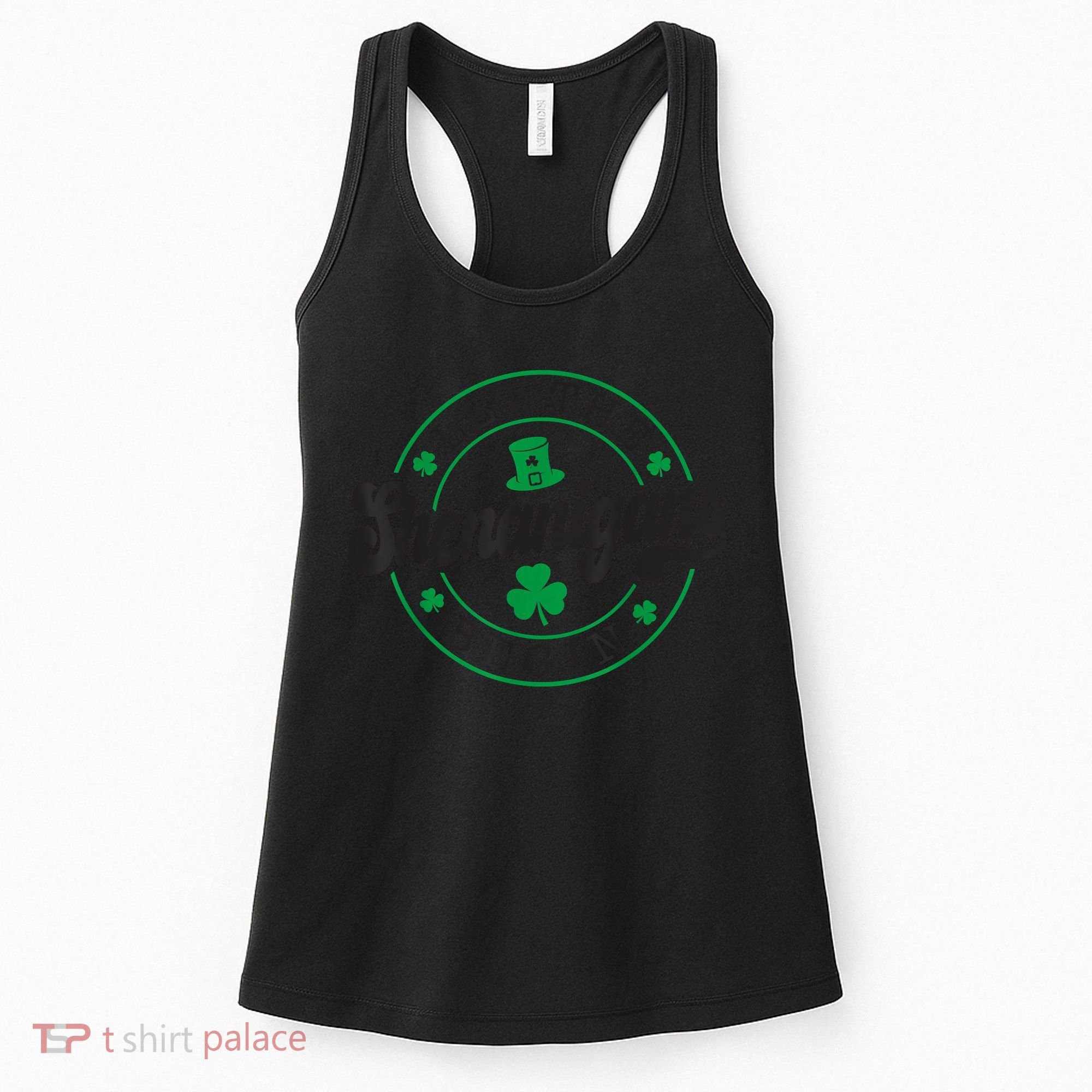 Let The Shenanigans Begin St. Patrick's Day Shamrock Circle Women's Tank Top