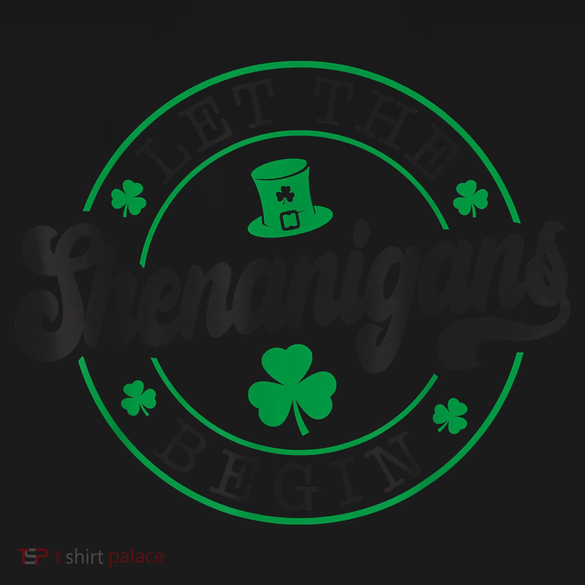 Let The Shenanigans Begin St. Patrick's Day Shamrock Circle PosiCharge Competitor Tank
