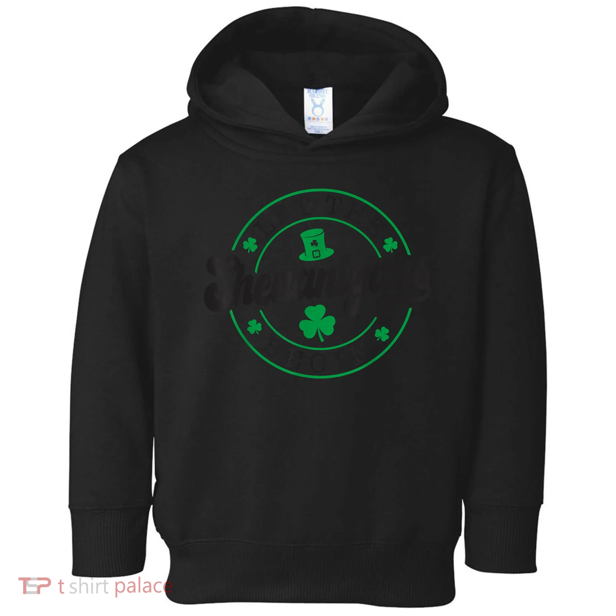 Let The Shenanigans Begin St. Patrick's Day Shamrock Circle Toddler Hoodie