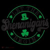 Let The Shenanigans Begin St. Patrick's Day Shamrock Circle Women's Long Sleeve Shirt thumb 2