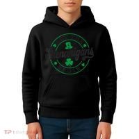 Let The Shenanigans Begin St. Patrick's Day Shamrock Circle Kids Hoodie thumb 4
