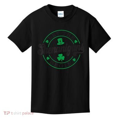 Let The Shenanigans Begin St. Patrick's Day Shamrock Circle Kids T-Shirt