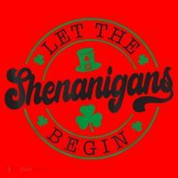 Let The Shenanigans Begin St. Patrick's Day Shamrock Circle Santa Hat thumb 1