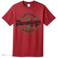Let The Shenanigans Begin St. Patrick's Day Shamrock Circle T-Shirt thumb 0