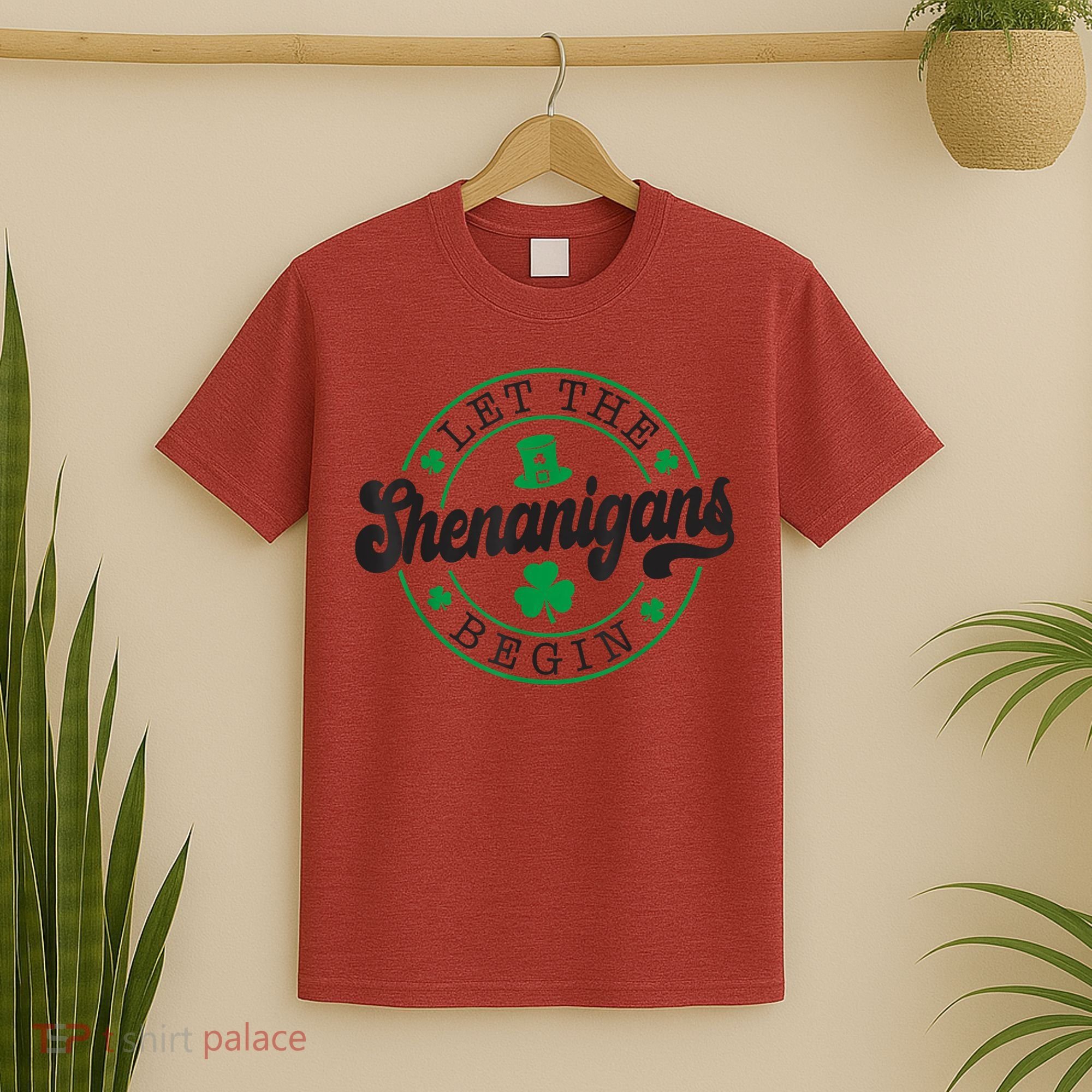 Let The Shenanigans Begin St. Patrick's Day Shamrock Circle T-Shirt