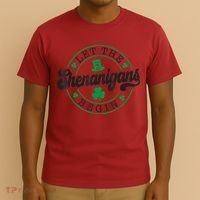 Let The Shenanigans Begin St. Patrick's Day Shamrock Circle T-Shirt thumb 3