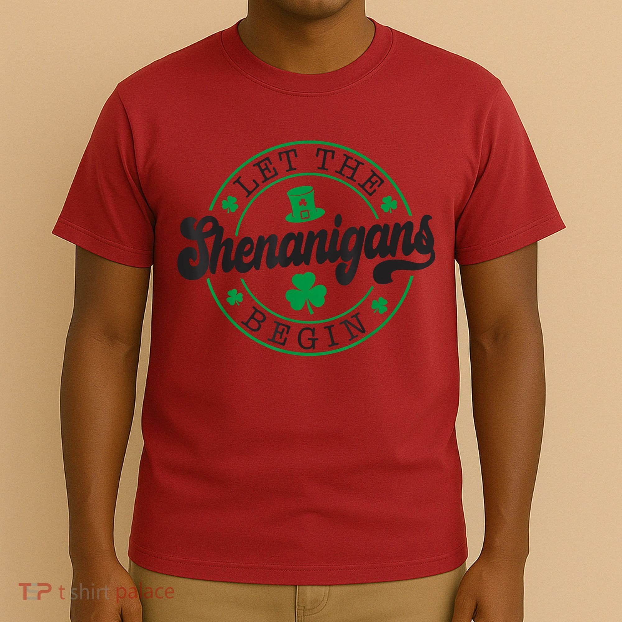 Let The Shenanigans Begin St. Patrick's Day Shamrock Circle T-Shirt