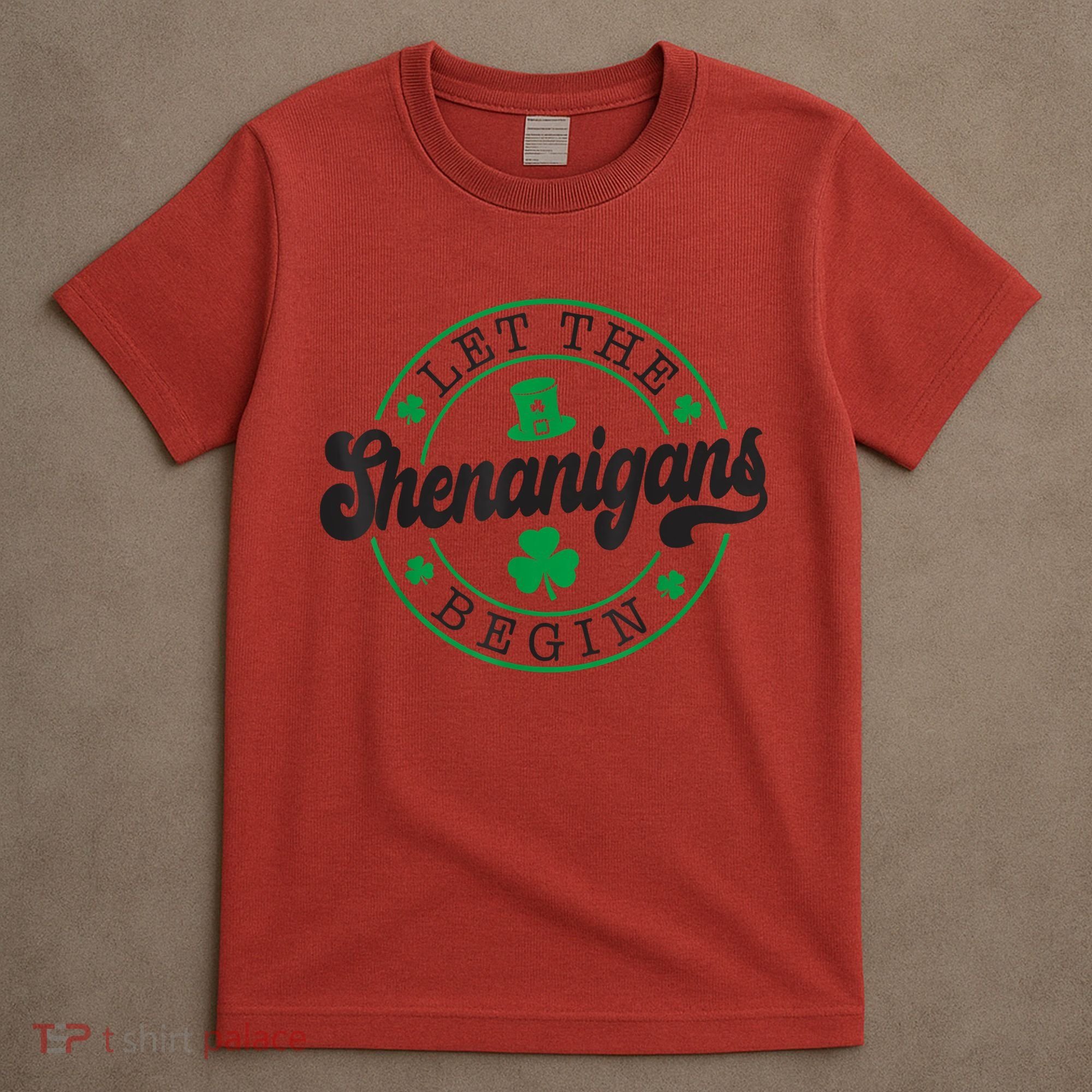 Let The Shenanigans Begin St. Patrick's Day Shamrock Circle T-Shirt