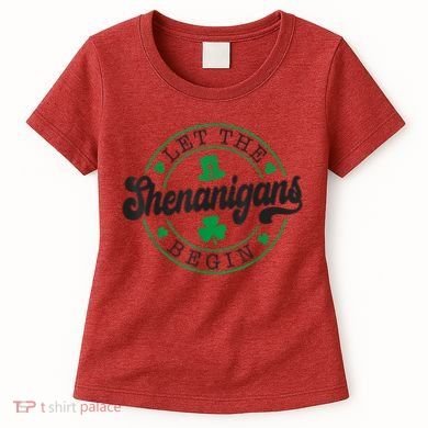 Let The Shenanigans Begin St. Patrick's Day Shamrock Circle Women's T-Shirt