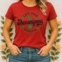 Let The Shenanigans Begin St. Patrick's Day Shamrock Circle Women's T-Shirt thumb 2