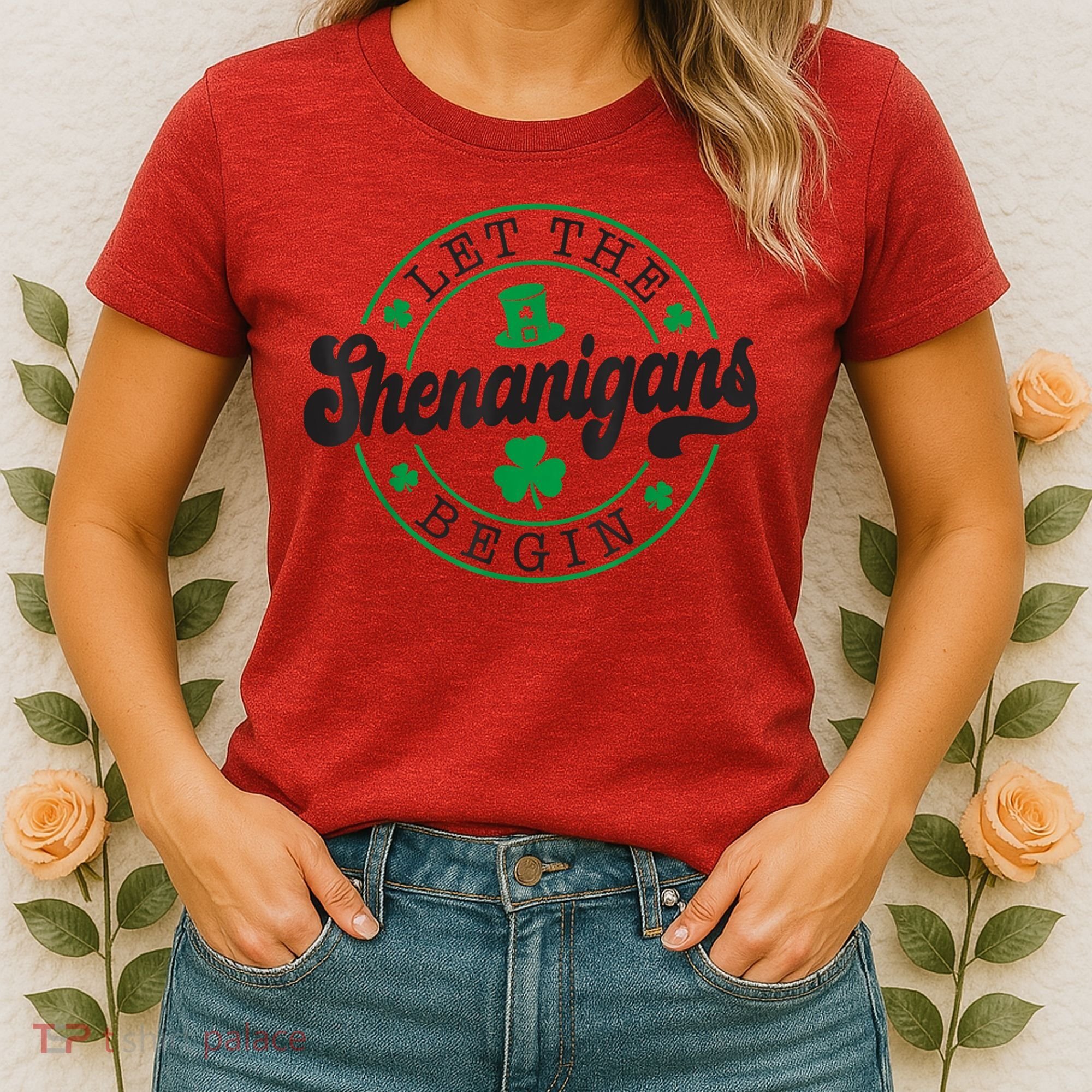 Let The Shenanigans Begin St. Patrick's Day Shamrock Circle Women's T-Shirt