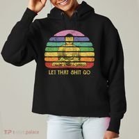 Let That Shitgiftgo Buddha Great Gift Funny Meditating Budda Budha Ladies Heavyweight Boxy Pullover Hoodie thumb 0