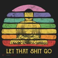 Let That Shitgiftgo Buddha Great Gift Funny Meditating Budda Budha Beanie thumb 2