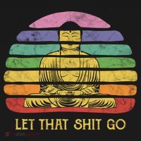Let That Shitgiftgo Buddha Great Gift Funny Meditating Budda Budha Women's Hoodie thumb 2