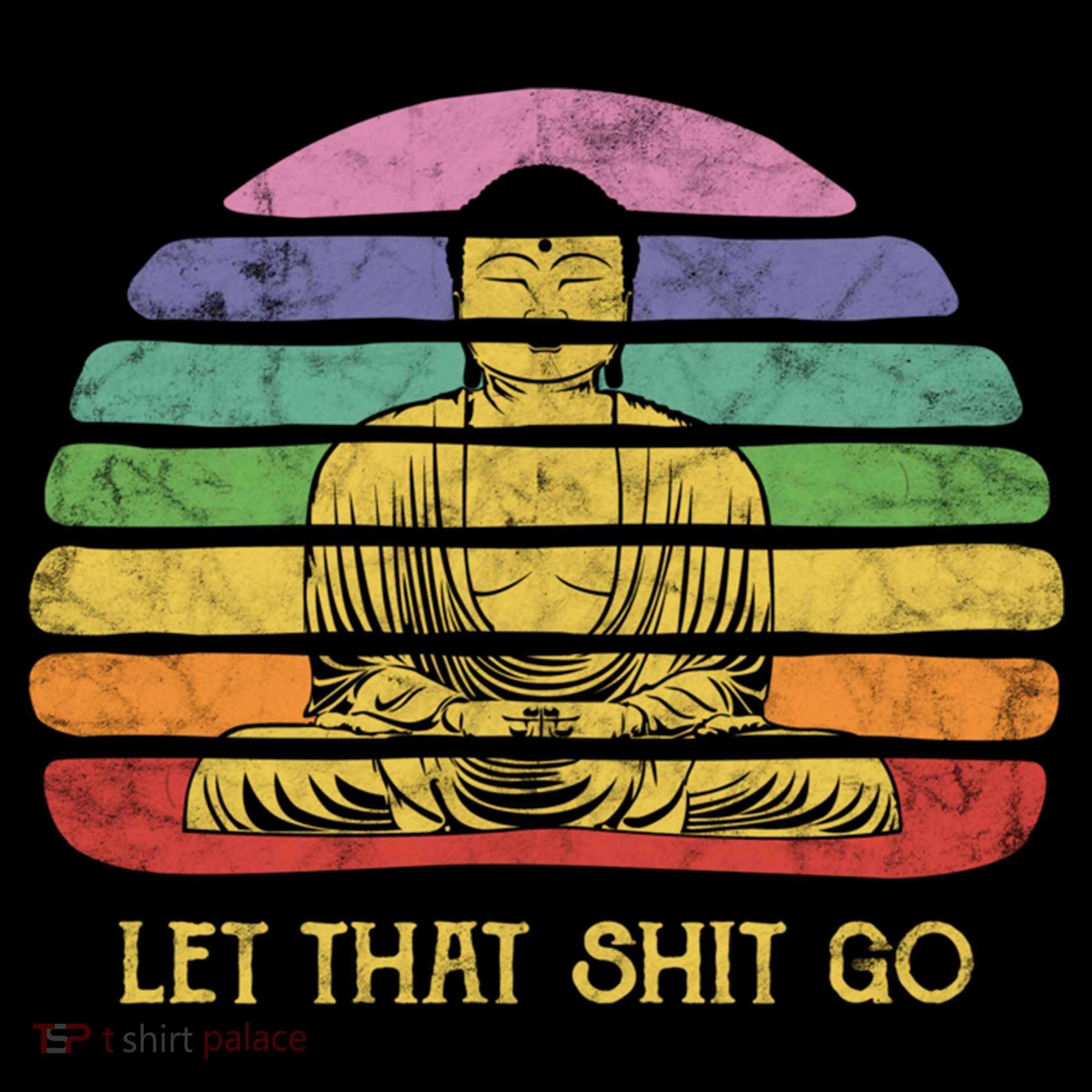 Let That Shitgiftgo Buddha Great Gift Funny Meditating Budda Budha Women's Hoodie