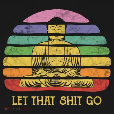 Let That Shitgiftgo Buddha Great Gift Funny Meditating Budda Budha Performance Fleece Hoodie