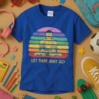 Let That Shitgiftgo Buddha Great Gift Funny Meditating Budda Budha Kids T-Shirt thumb 3